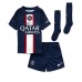 Paris Saint-Germain Nuno Mendes #25 Hjemmedraktsett Barn 2022-23 Kortermet (+ korte bukser)